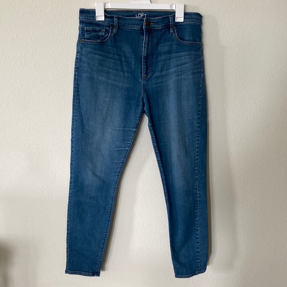 Loft High rise skinny ankle jeans size 12